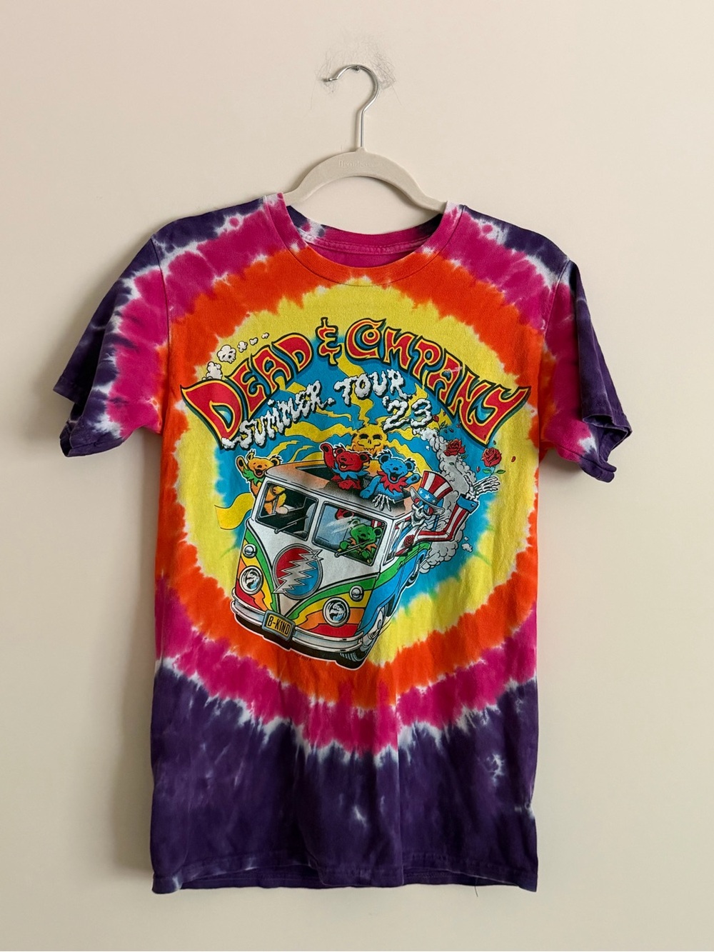 Dead & Company Final Tour 2023 Tie Dye Liquid Blue T Shirt Small Grateful Dead